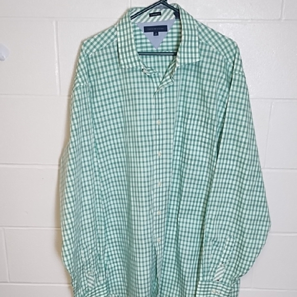 Tommy Hilfiger Green & White Checked Casual Shirt - Picture 13 of 13